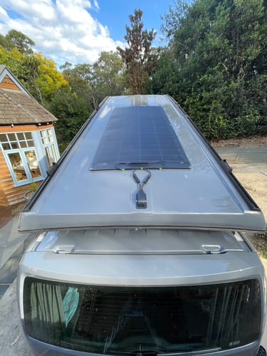 Customer photo review of 200 Watt 12 Volt Flexible and Lightweight HPBC Solar Panel