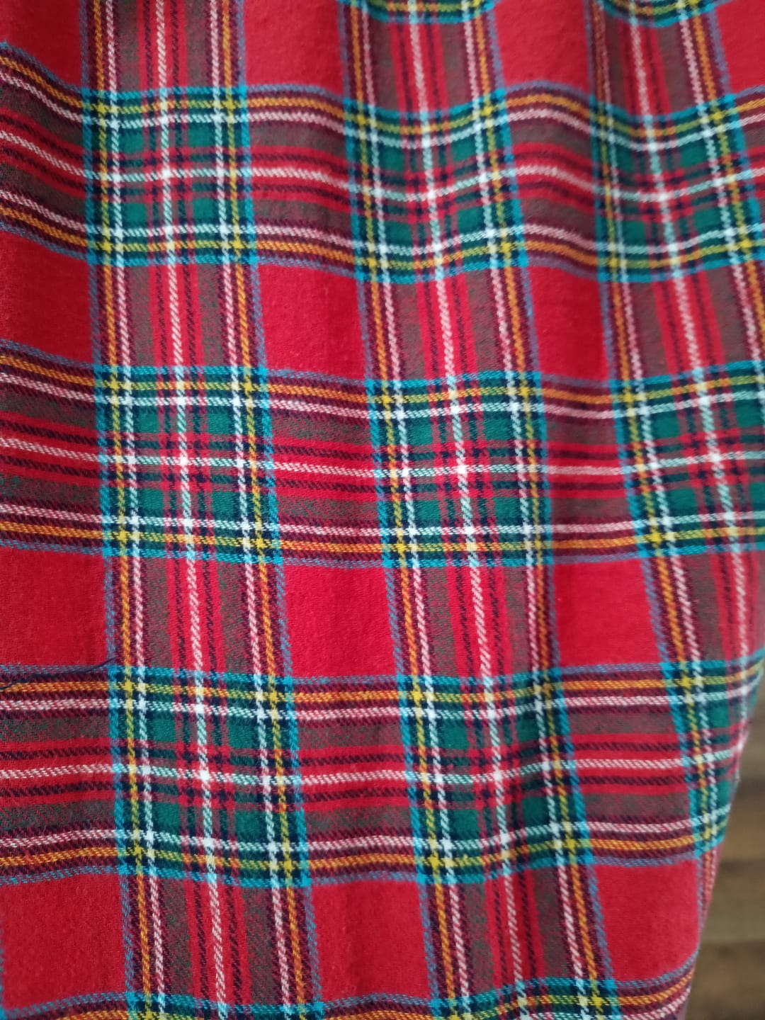 Customer photo review of Red Tartan Brushed Cotton Fabric