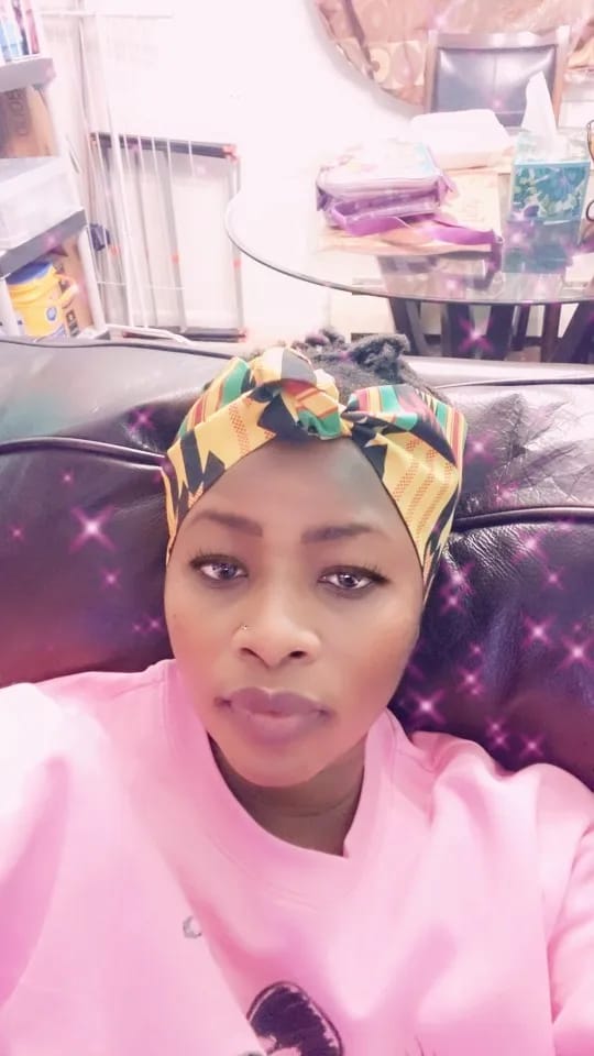 Customer photo review of Bandeau Tissu Africain