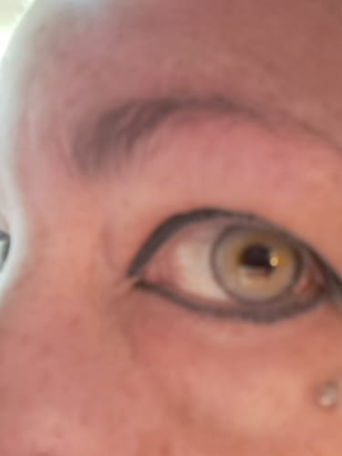 Customer photo review of LA GIRL Grey Prescription Colored Contact Lenses
