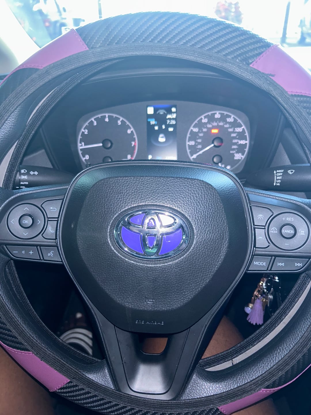 Customer photo review of Custom Color Steering Wheel Decal for Toyota