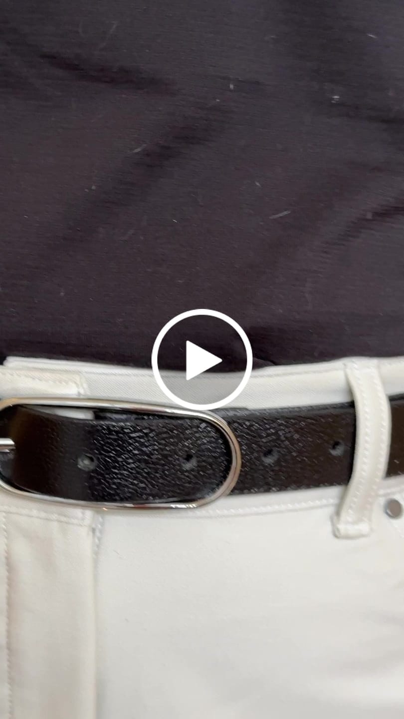Customer video review of Aika - Black Leather Waist Belt with Oval Buckle - Made in Canada