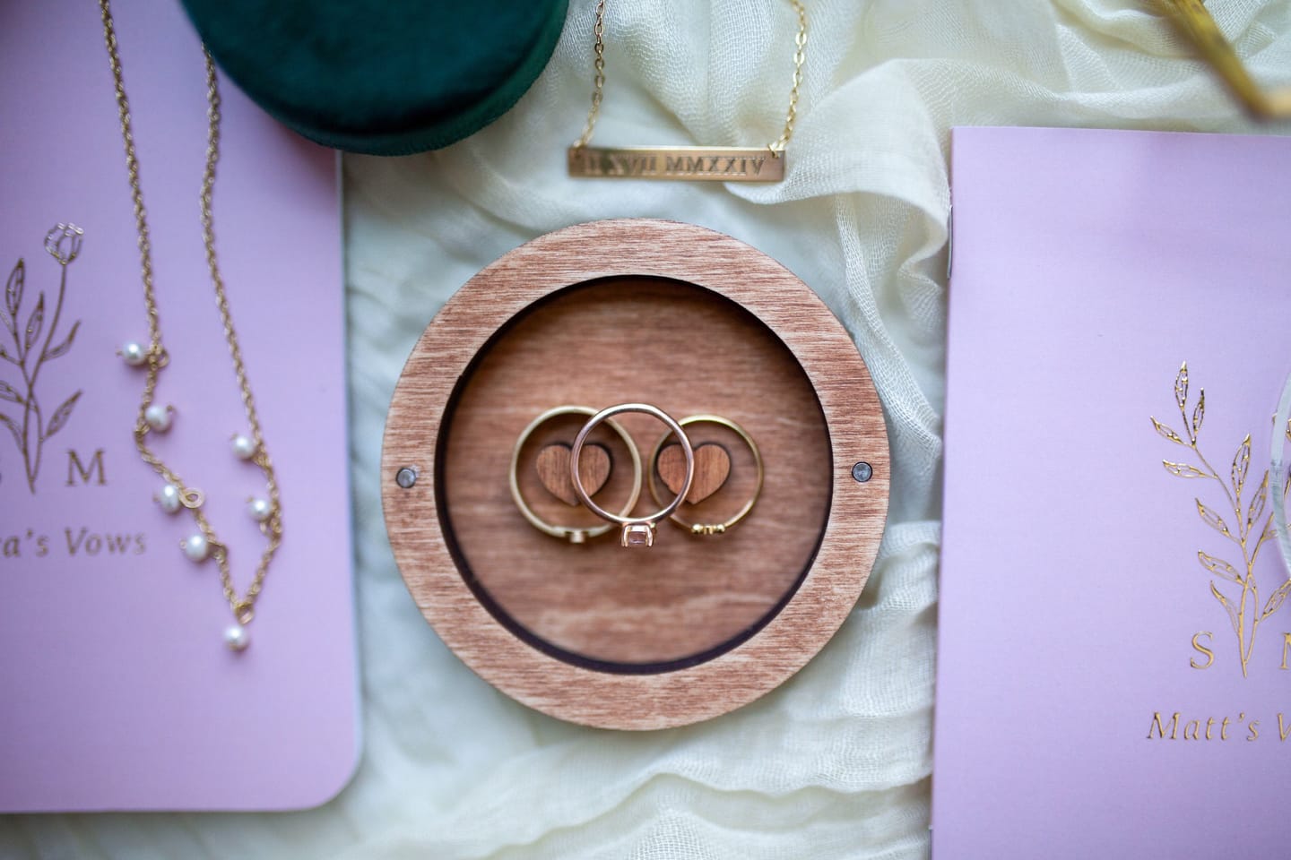 Customer photo review of Monogram Bouquet Wedding Vow Books