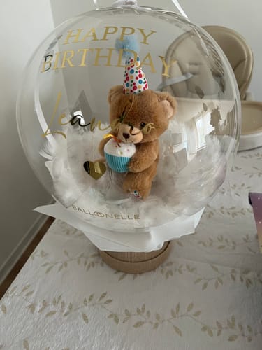 Customer photo review of Birthday Teddy Ballon