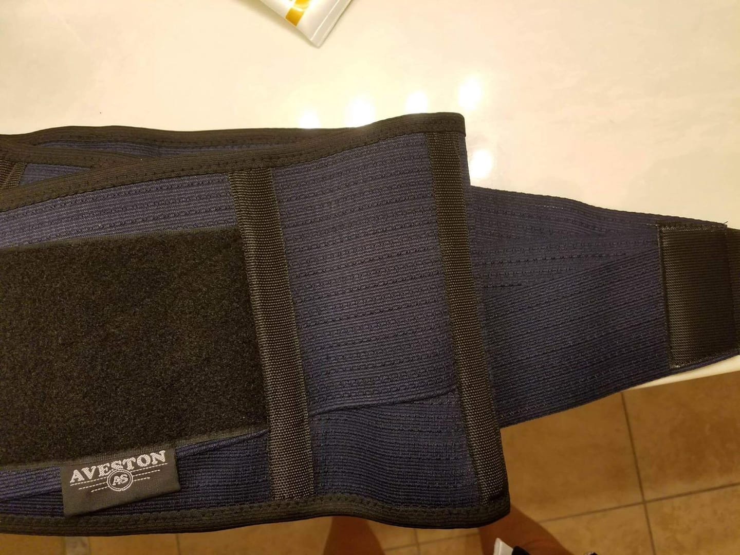 Customer photo review of AVESTON® Back Support Lower Back Brace for Back Pain Relief | Lumbar Support Belt