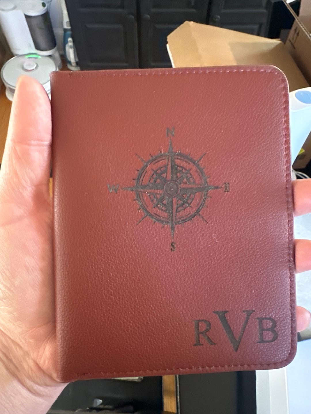 Customer photo review of Personalized Leather Passport Holder
