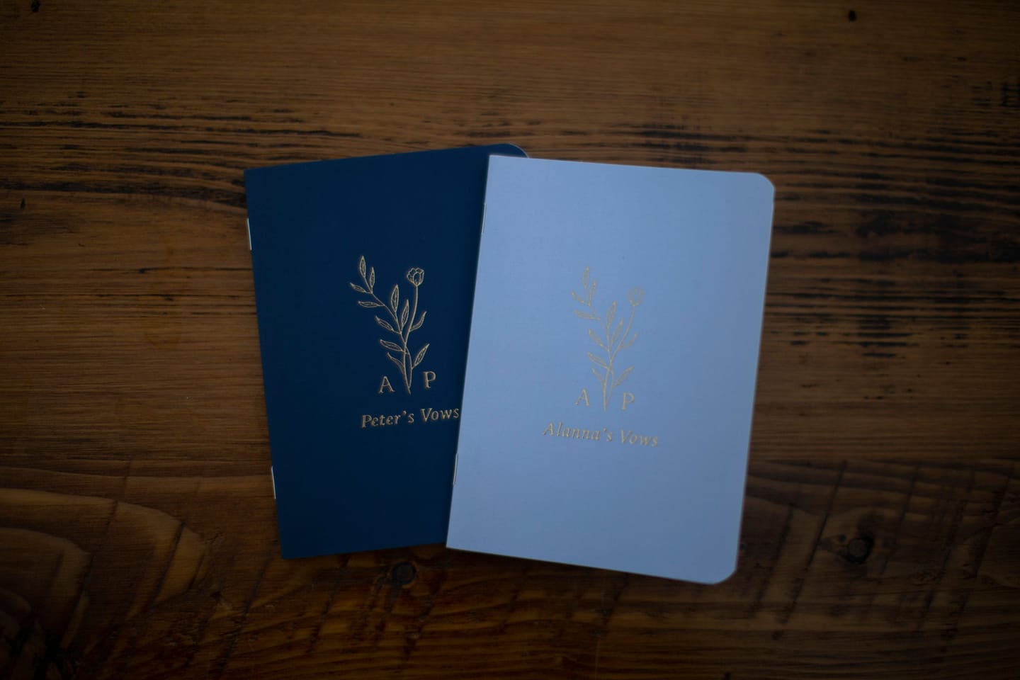 Customer photo review of Monogram Bouquet Wedding Vow Books