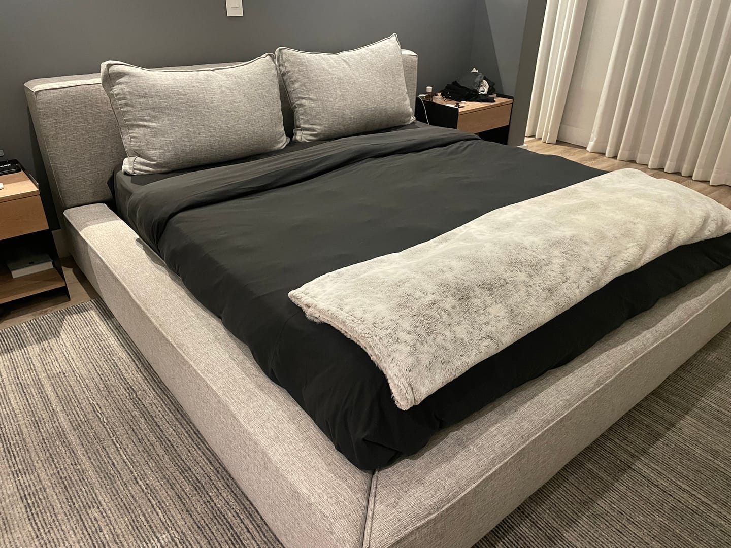 Customer photo review of Deep Charcoal Duvet Cover Set