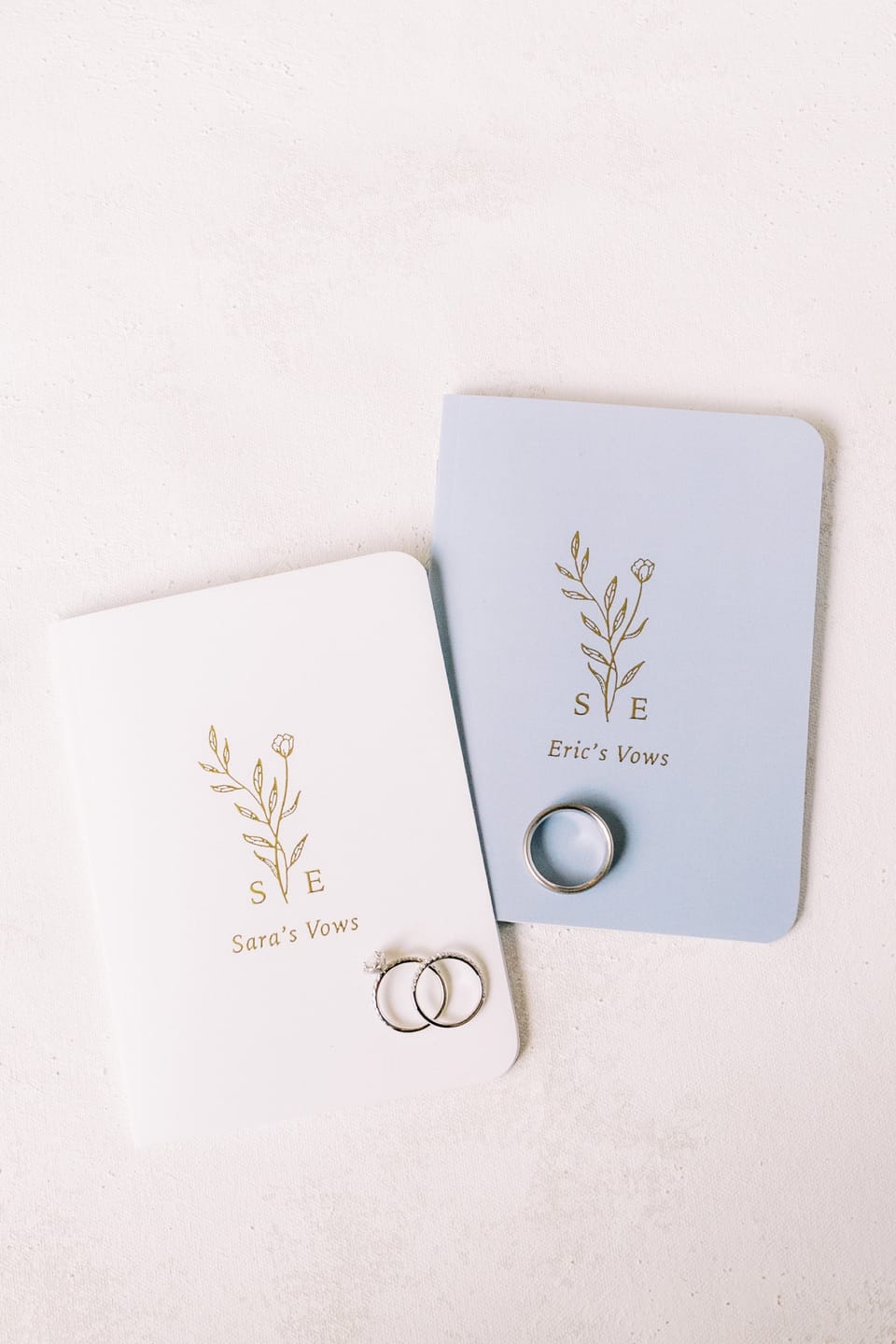 Customer photo review of Monogram Bouquet Wedding Vow Books