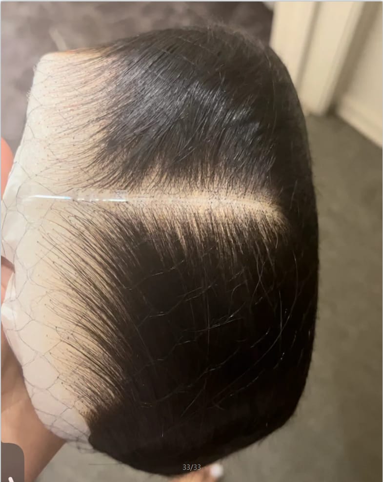 Customer photo review of Wavymy HD Lace Wear Go Wigs Dome Cap Glueless Straight  4x6 Lace Closure Wigs 180% Density