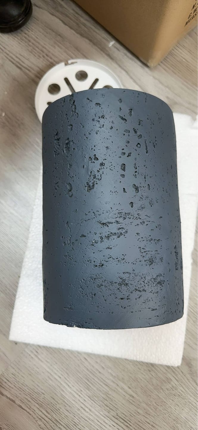 Customer photo review of Modern LED Cylinder Stone Flush Mount Ceiling Light
