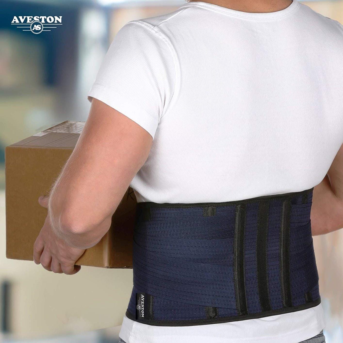 Customer photo review of AVESTON® Back Support Lower Back Brace for Back Pain Relief | Lumbar Support Belt
