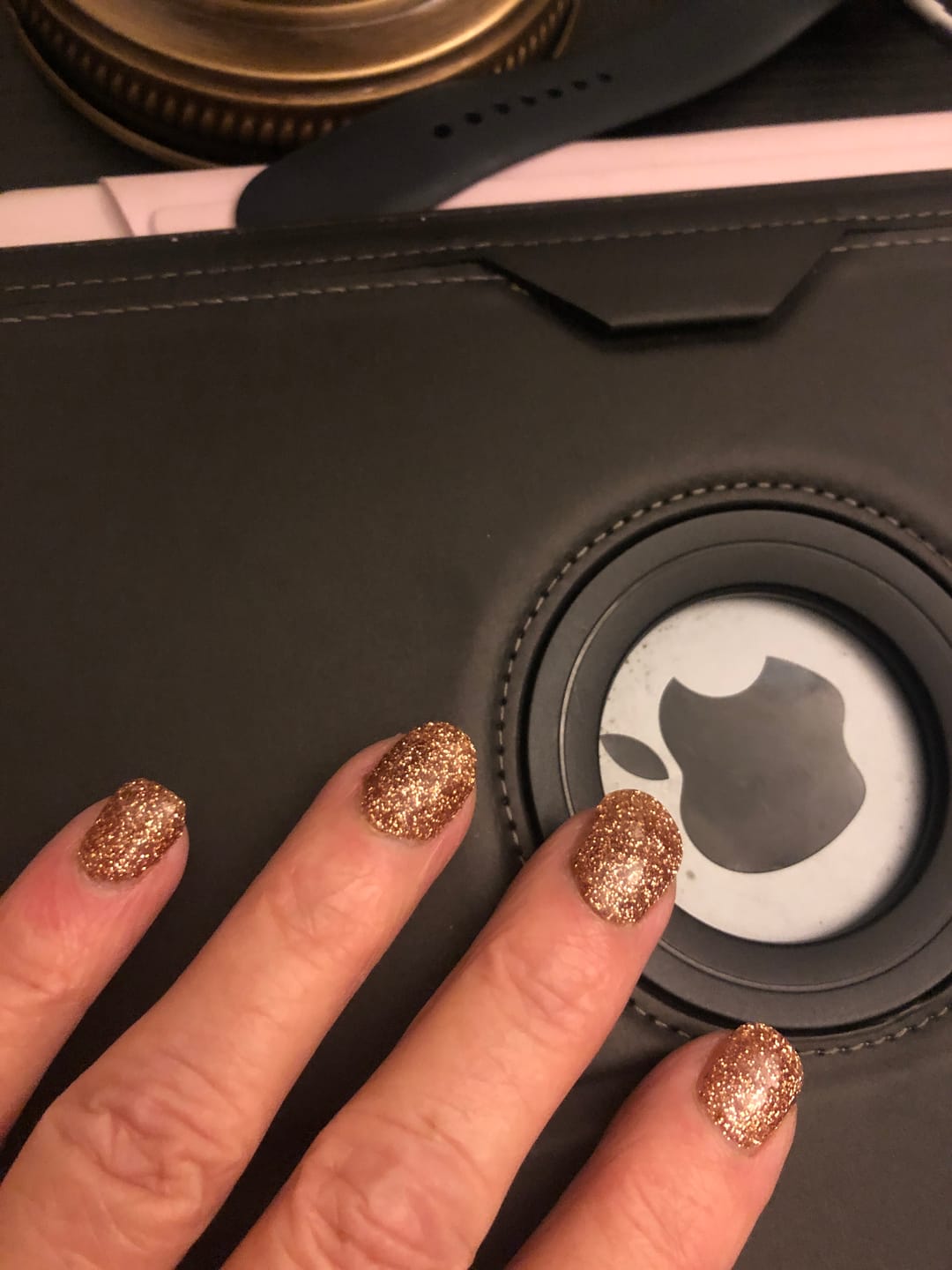 Customer photo review of Champagne Gold Dipping Powder
