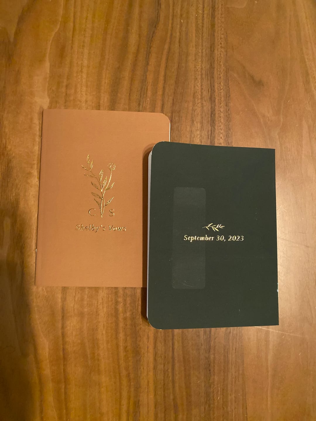 Customer photo review of Monogram Bouquet Wedding Vow Books