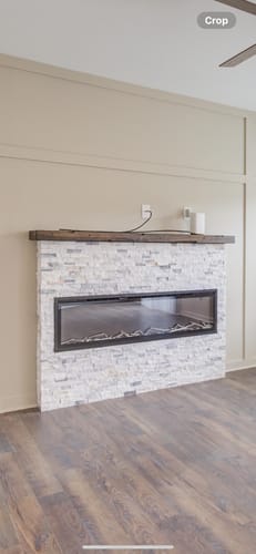 Customer photo review of Distressed 3" Thick Floating Shelves