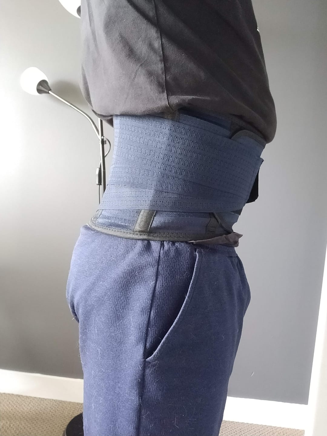 Customer photo review of AVESTON® Back Support Lower Back Brace for Back Pain Relief | Lumbar Support Belt