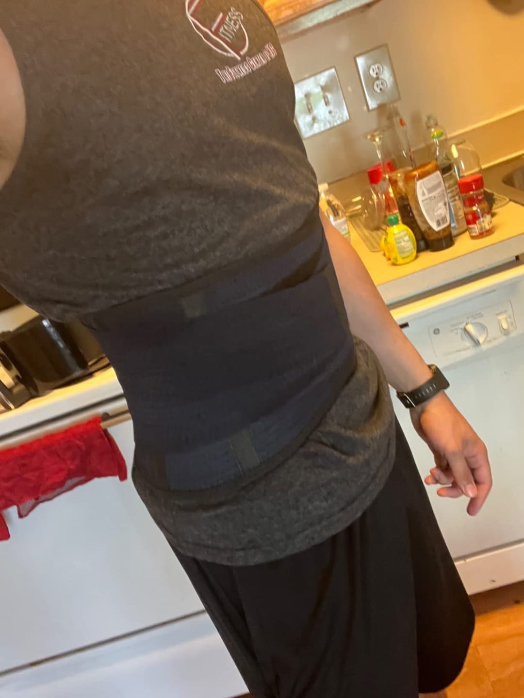 Customer photo review of AVESTON® Kidney Belt Back Support Brace for Motorcycle Riding & Motocross