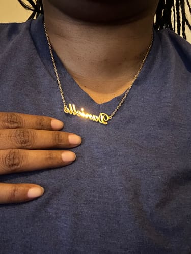 Customer photo review of Personalized Name Necklace