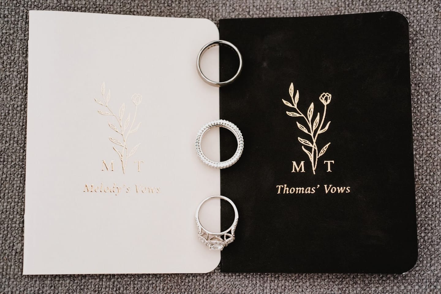 Customer photo review of Monogram Bouquet Wedding Vow Books