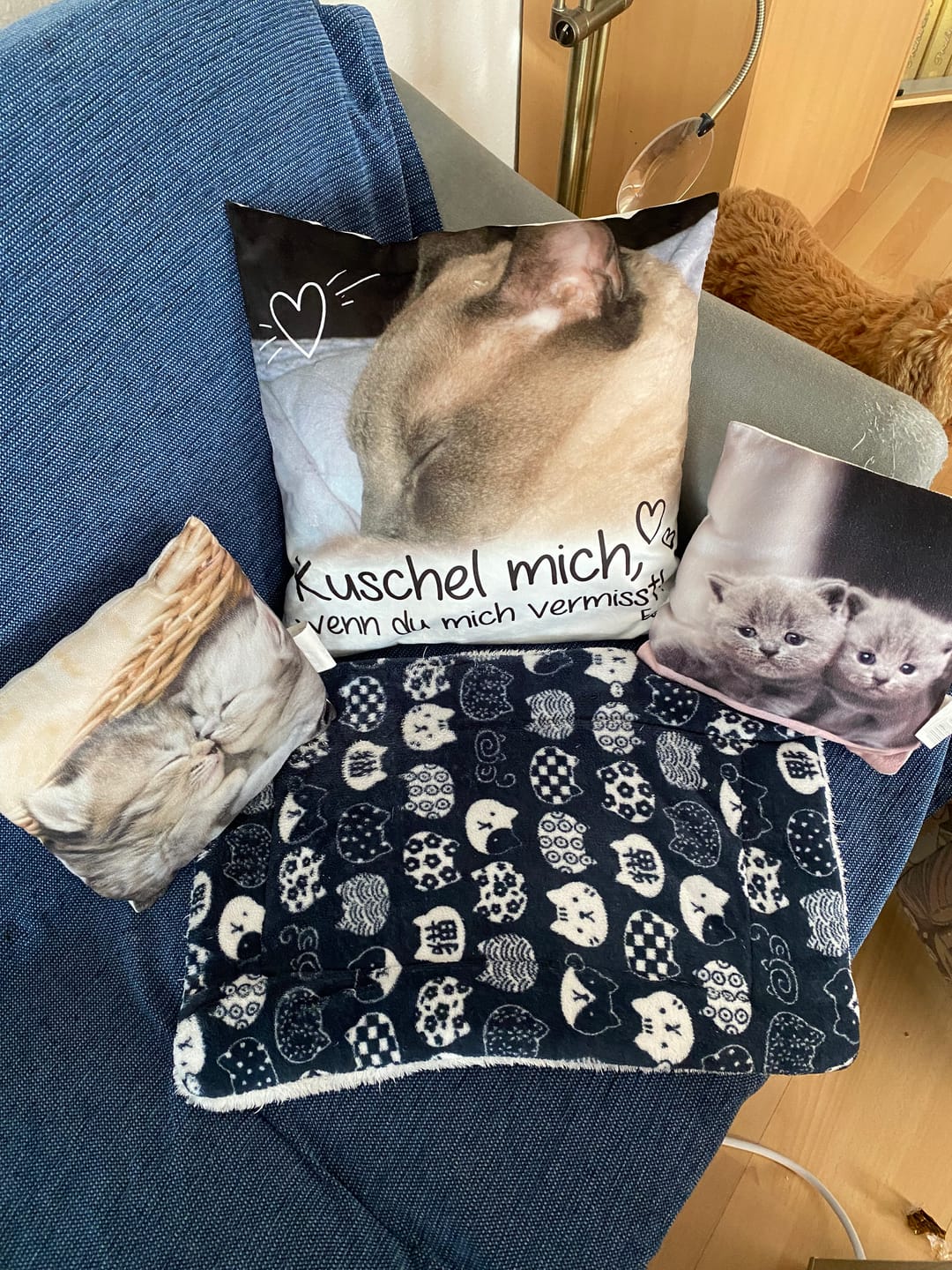 Customer photo review of Kuschel mich, wenn du mich vermisst - Individuelles Kissen