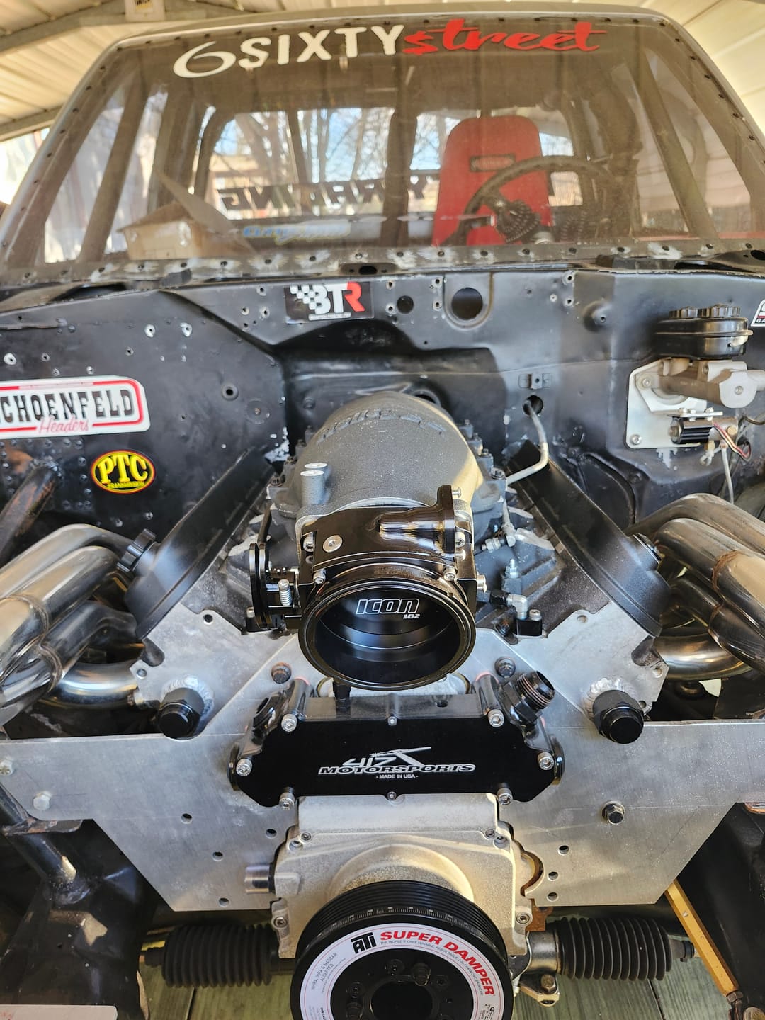 Customer photo review of ICON 102/105mm Cable Drive Throttle Body (Black) w/ Interchangeable Connection