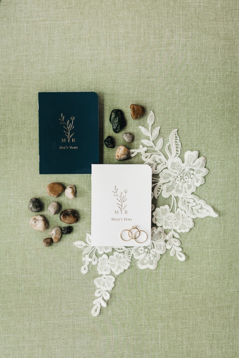 Customer photo review of Monogram Bouquet Wedding Vow Books