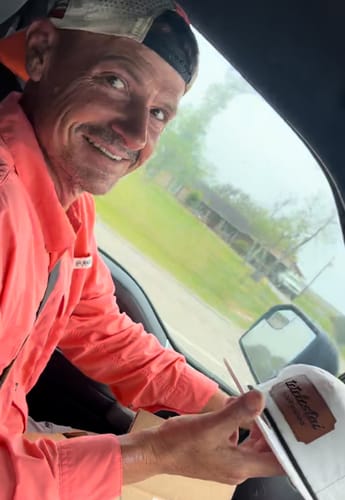 Customer photo review of Custom Leather Patch Rope Hat Richardson 256 UMPQUA