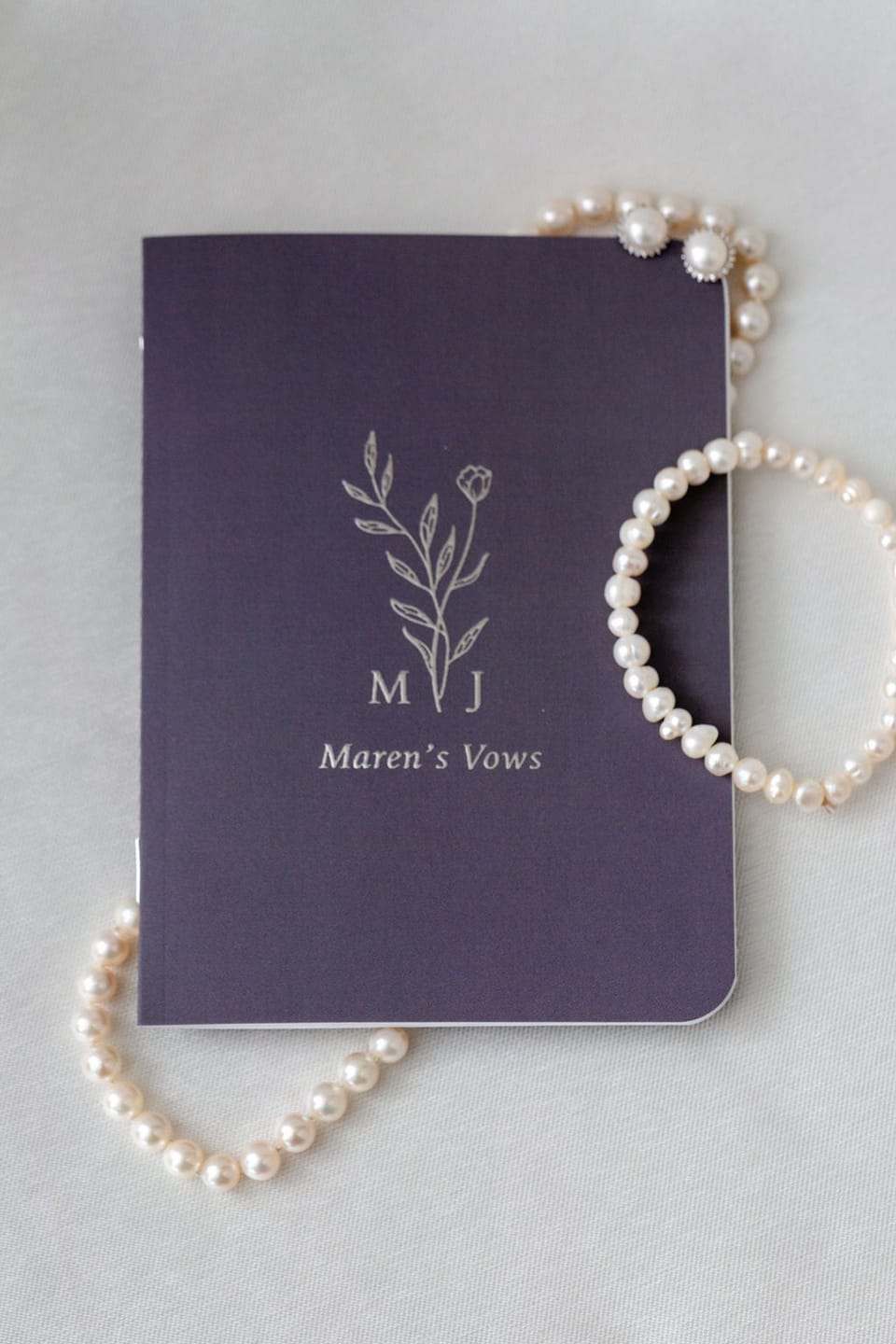 Customer photo review of Monogram Bouquet Wedding Vow Books