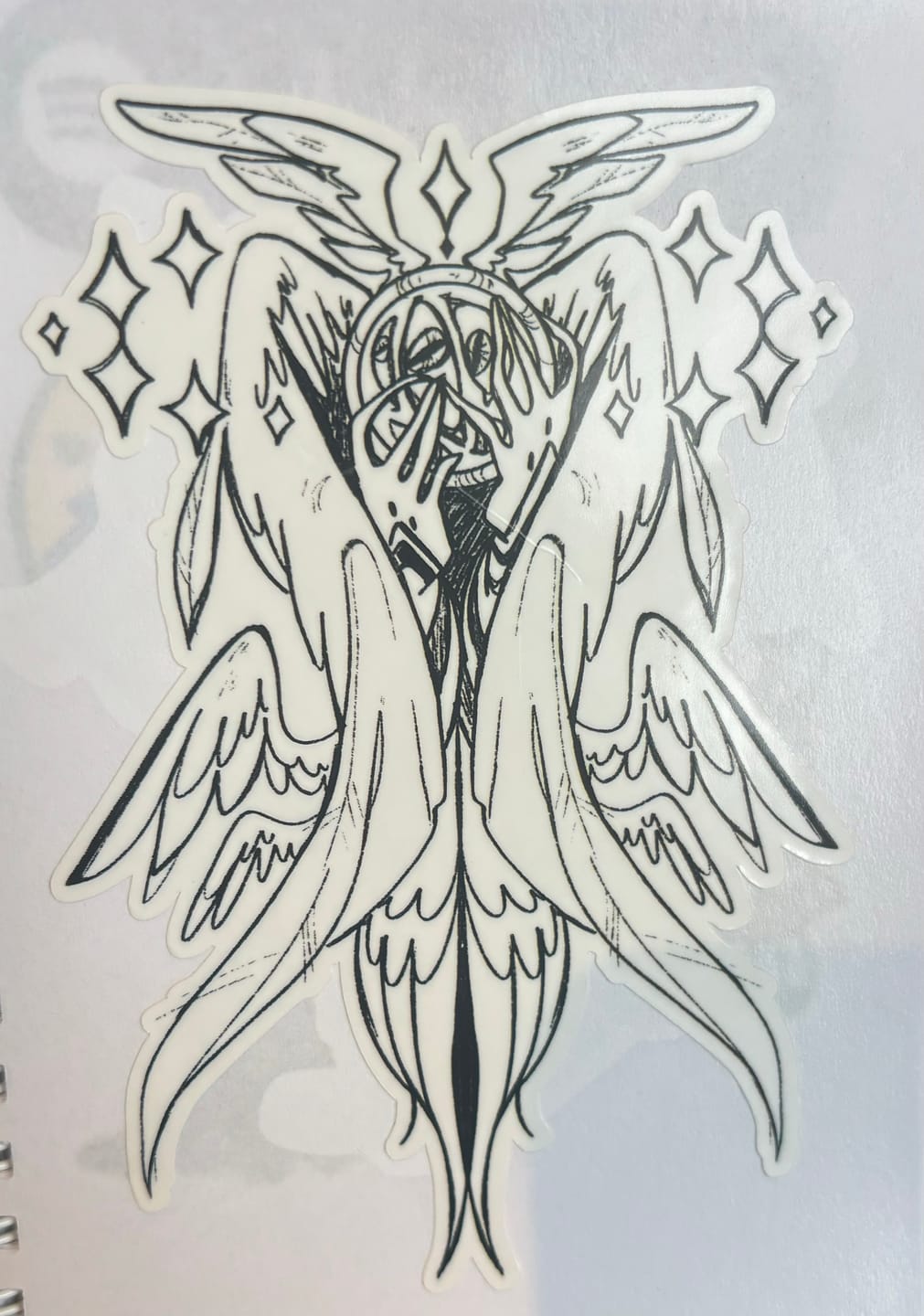 Customer photo review of Big Biblically Accurate Angel Stickers