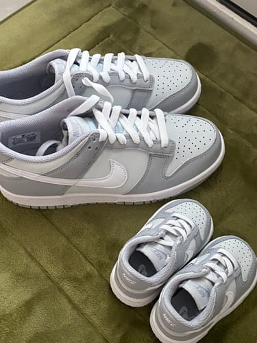 Customer photo review of Nike Dunk Low 'Two Tone Grey' GS/Women’s