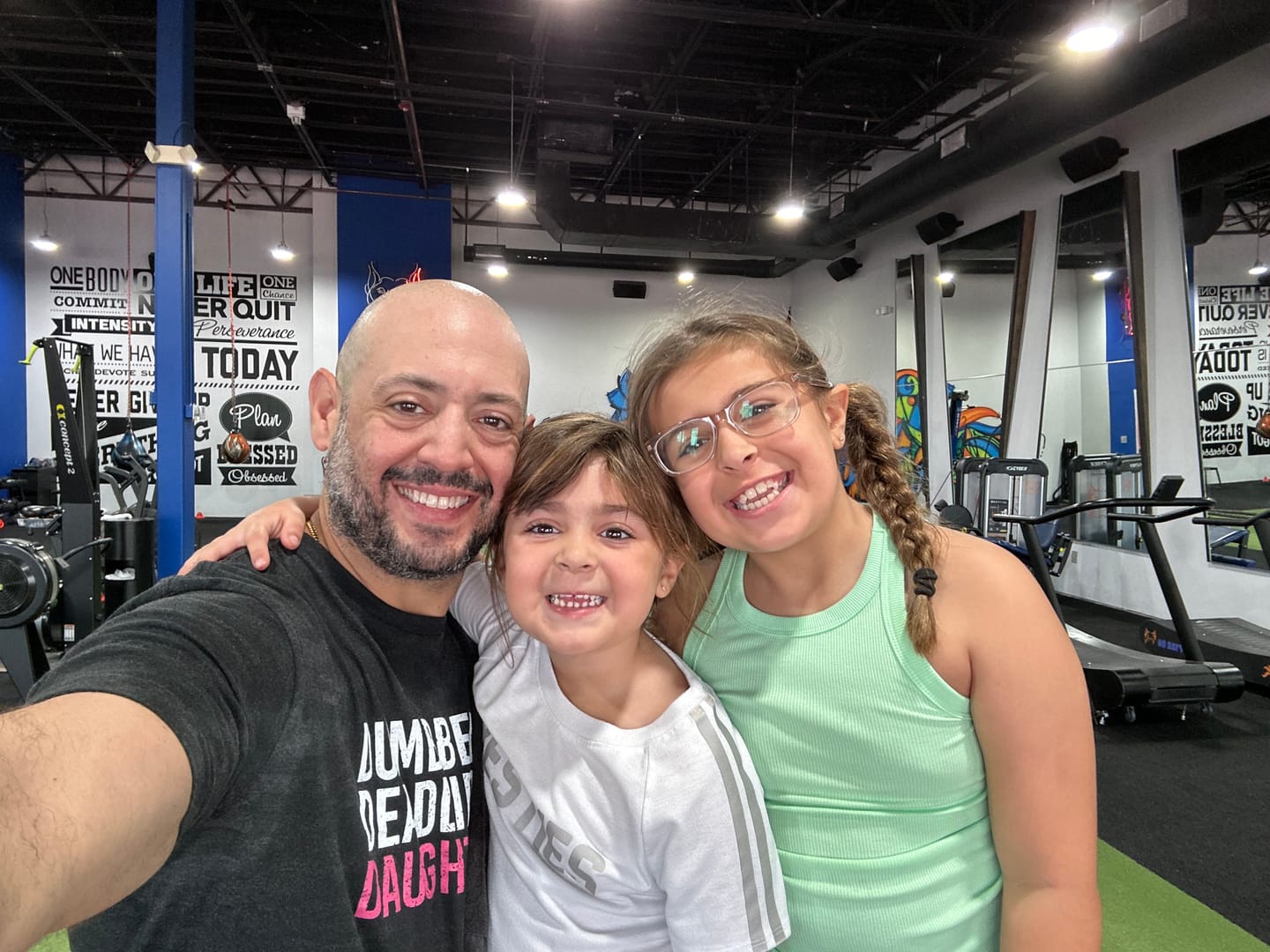 Customer photo review of Dumbbells Deadlifts & Daughters Shirt