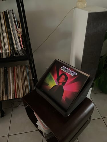 Customer photo review of Record Roots Tabletop Storage System