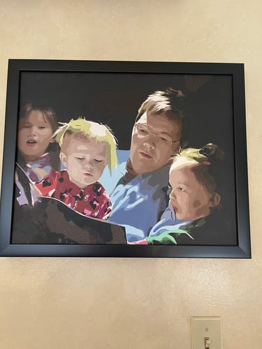 Customer photo review of Custom Paint by Numbers Kit for Personalized Artwork