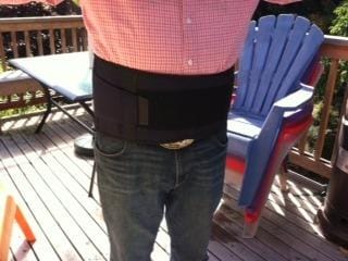 Customer photo review of AVESTON® Back Support Lower Back Brace for Back Pain Relief | Lumbar Support Belt