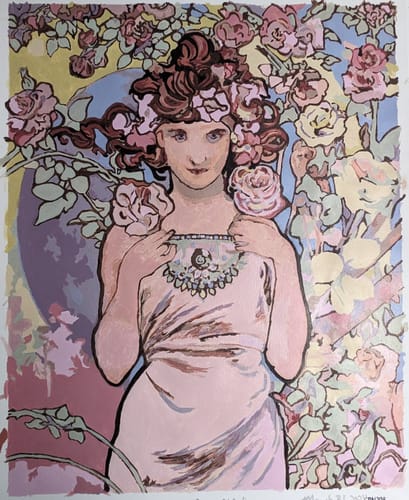 Customer photo review of The Rose (1898) - Paint by Numbers