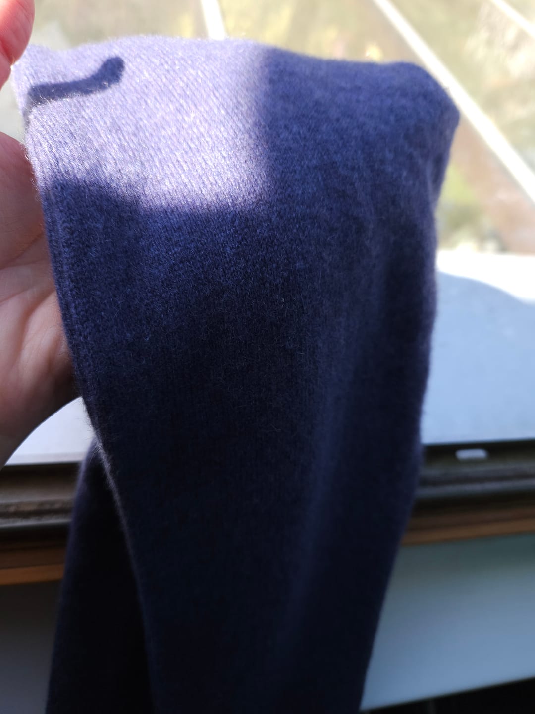Customer photo review of Kaschmir Mitwachshose Blau