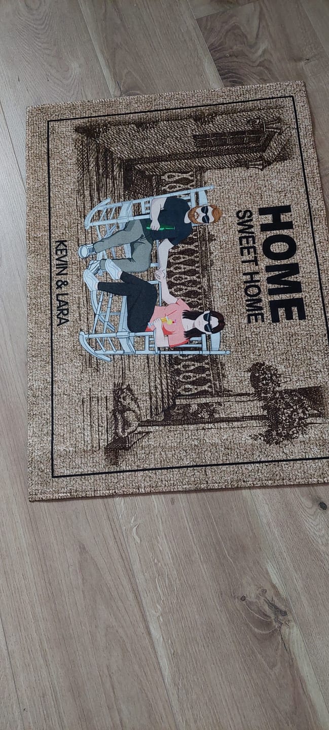 Customer photo review of Herzlich Willkommen - Paar-Fußmatte