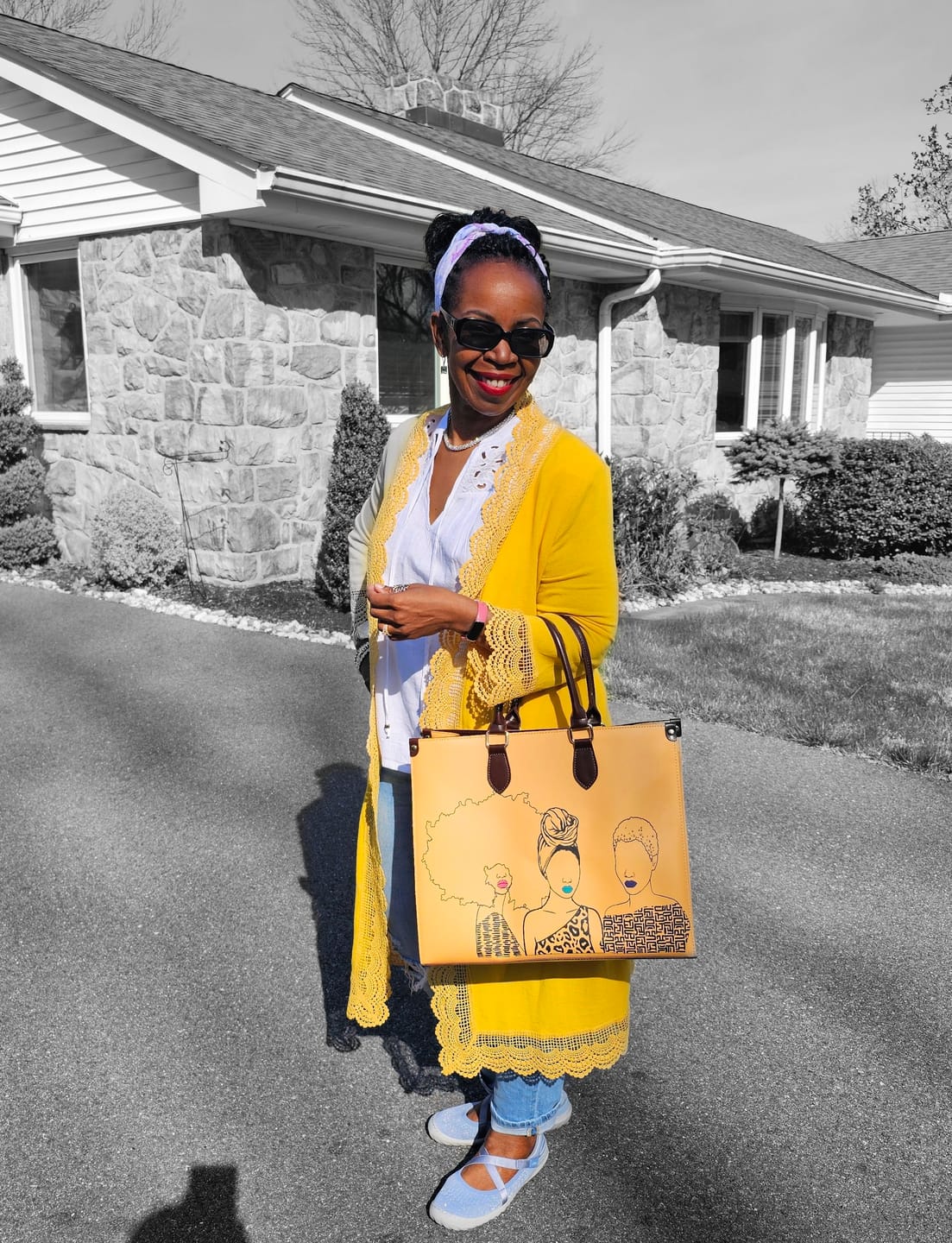 Customer photo review of Mahogany Tote Bag