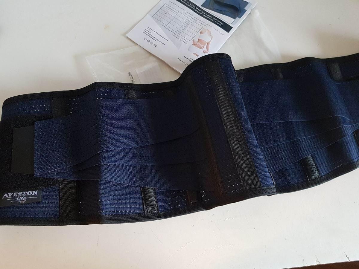 Customer photo review of AVESTON® Back Support Lower Back Brace for Back Pain Relief | Lumbar Support Belt