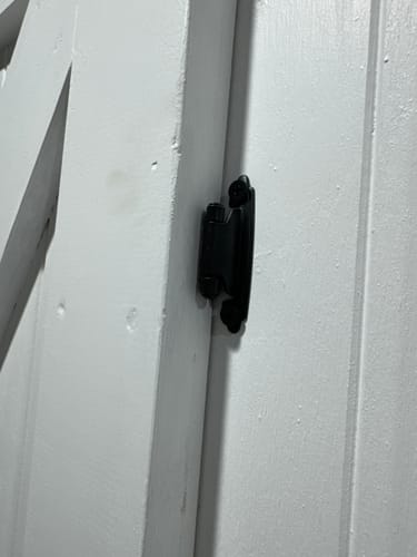 Customer photo review of Black Inset Self-Closing Overlay Hinges 72mm x 57mm
