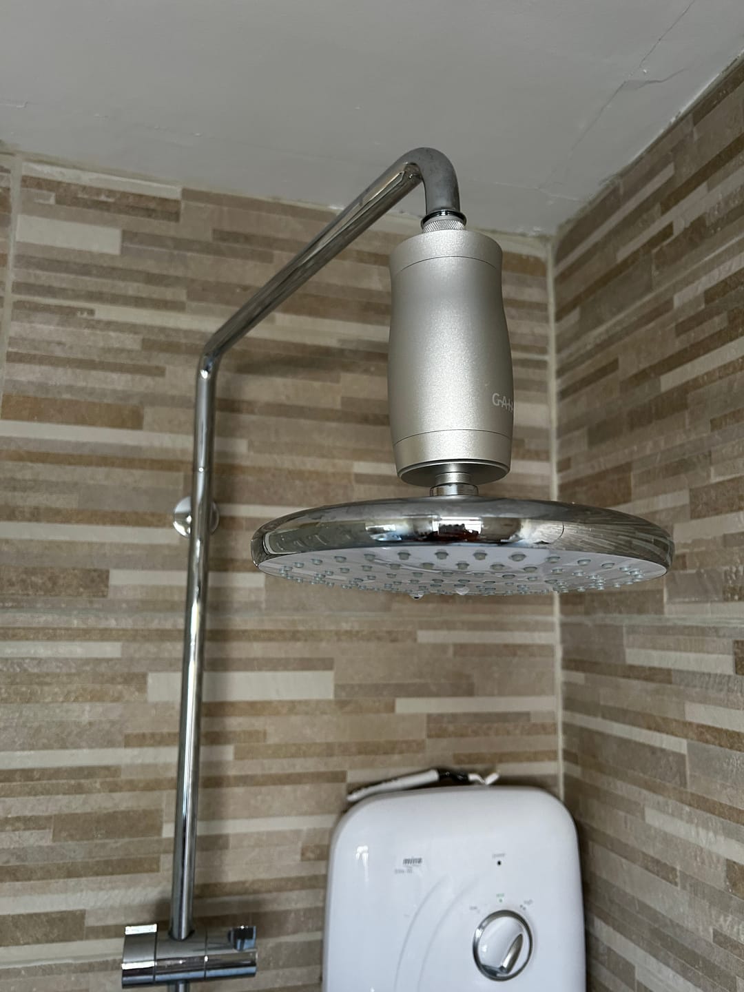 Customer photo review of The Gaia Shower Filter