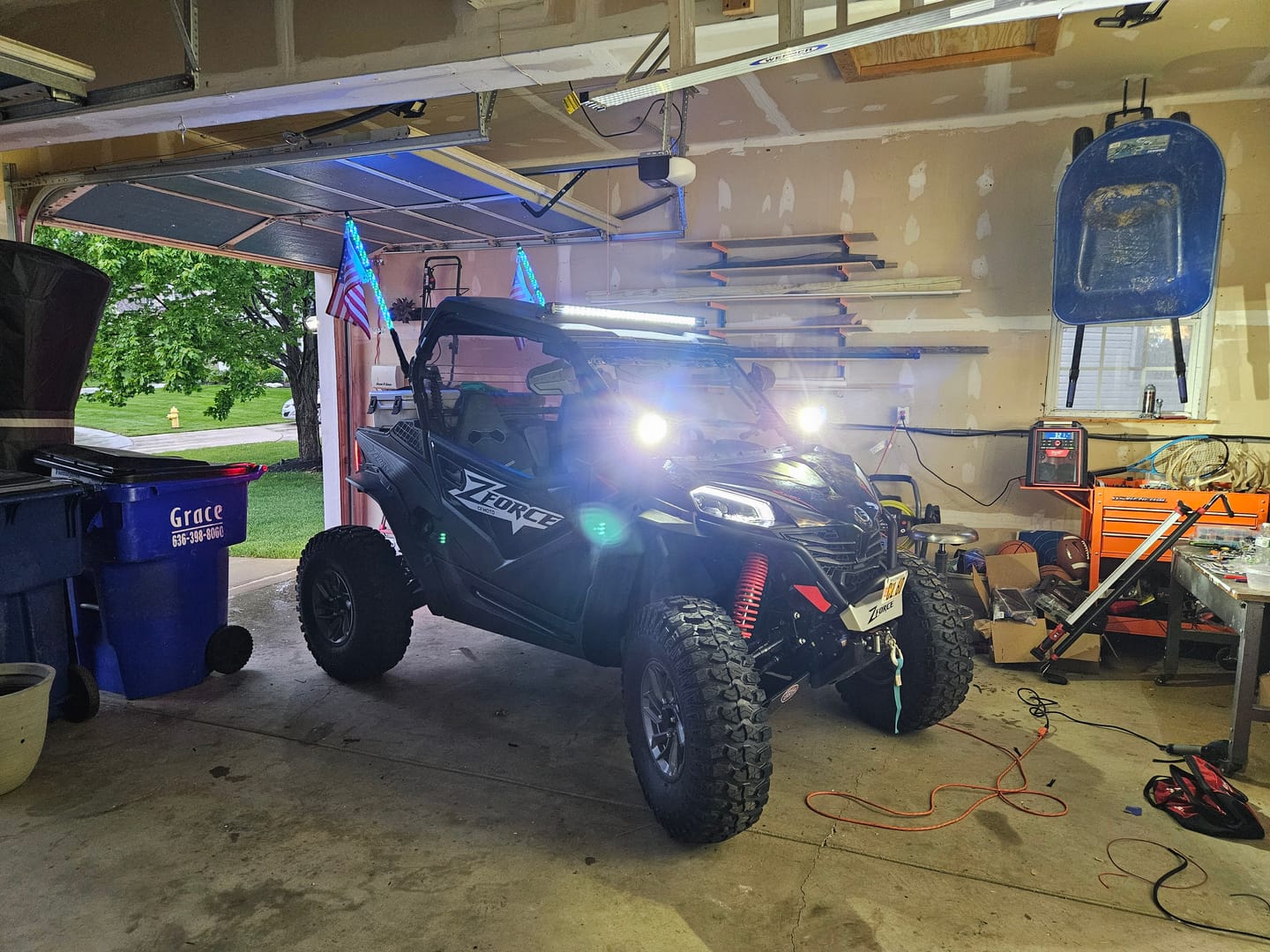 Customer photo review of Pod Light Mounting Brackets for CFMoto ZForce 800/950 G2 (2-Piece)
