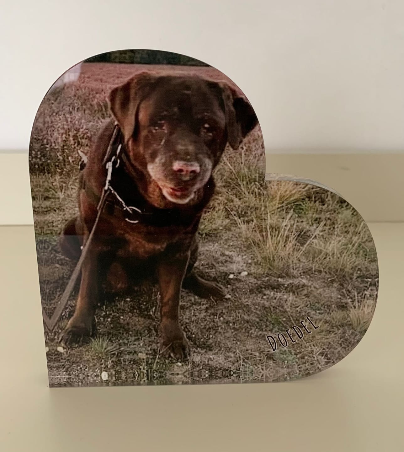 Customer photo review of Eigen foto - Gepersonaliseerd glazen hart