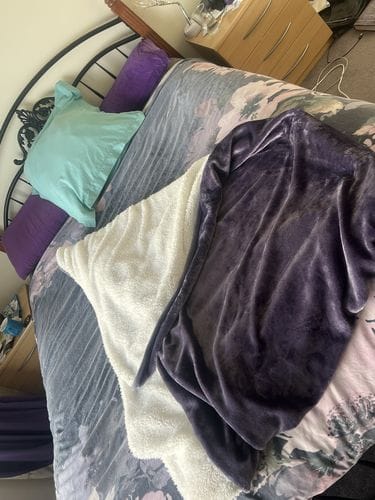 Customer photo review of Waterproof Splash Blanket™ - Purple Smoke The OG