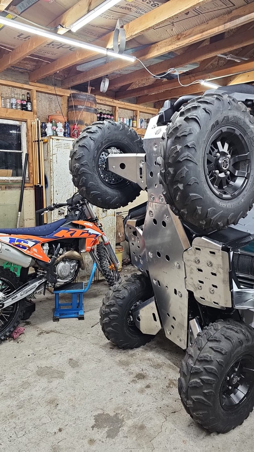 Customer photo review of Complete Aluminum Skid Plates for Yamaha Grizzly 550/700
