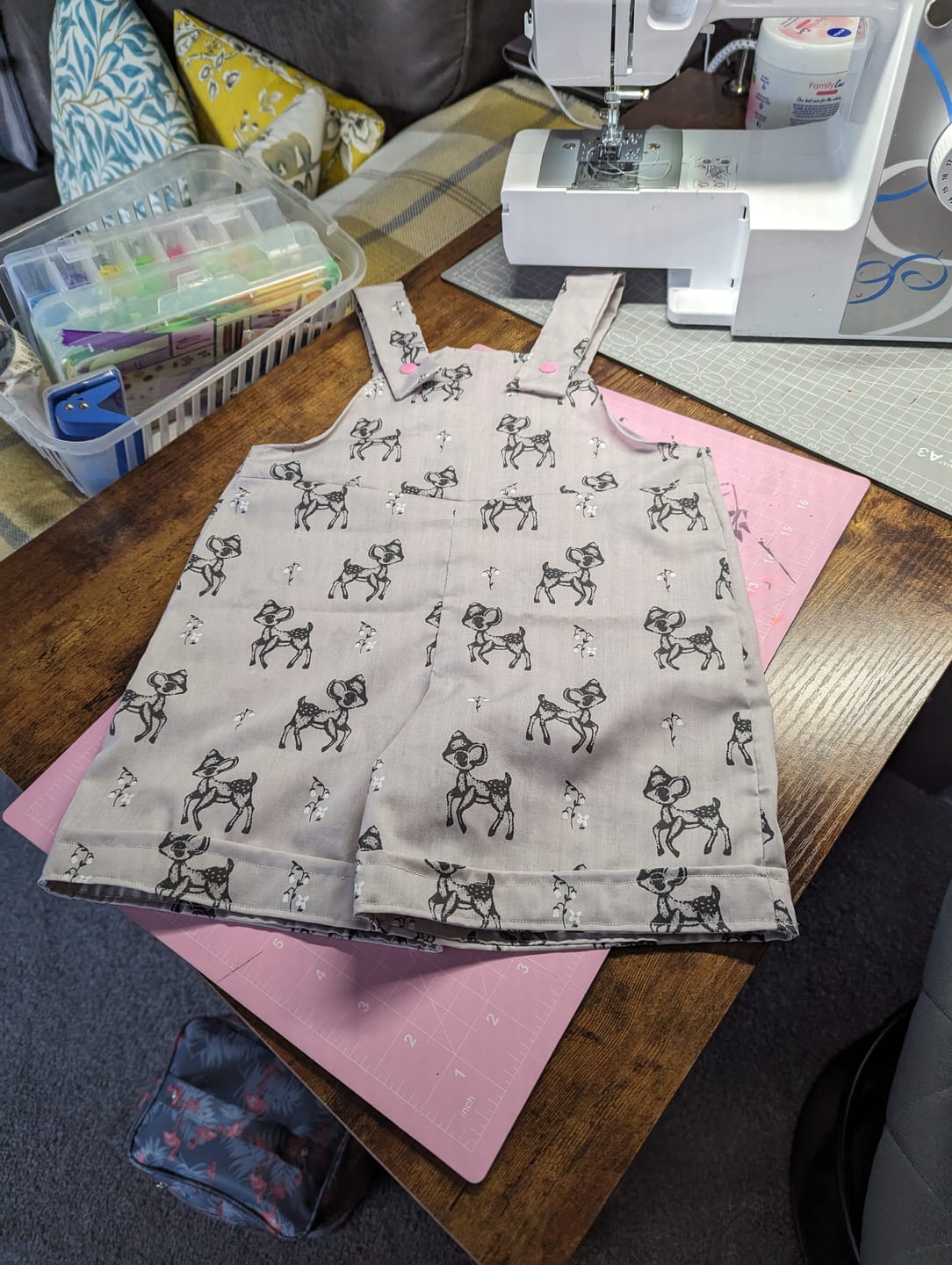Customer photo review of Baby Deers and Flowers Polycotton Fabric