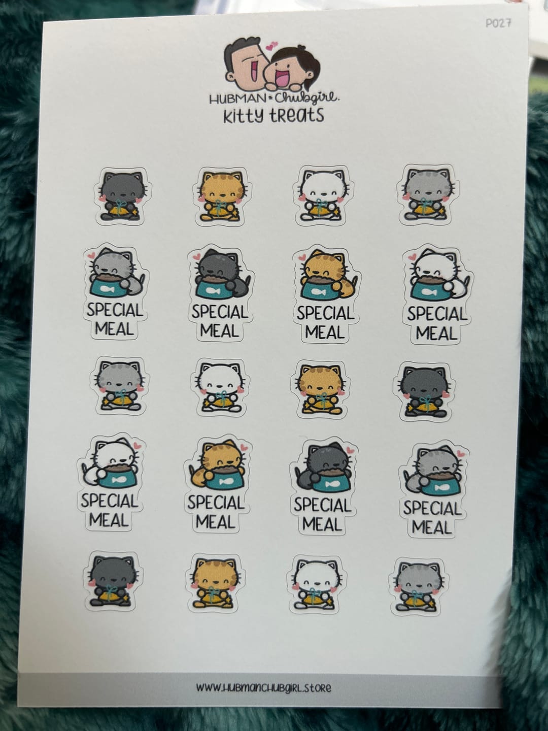 Customer photo review of Kitty Treats Planner Stickers