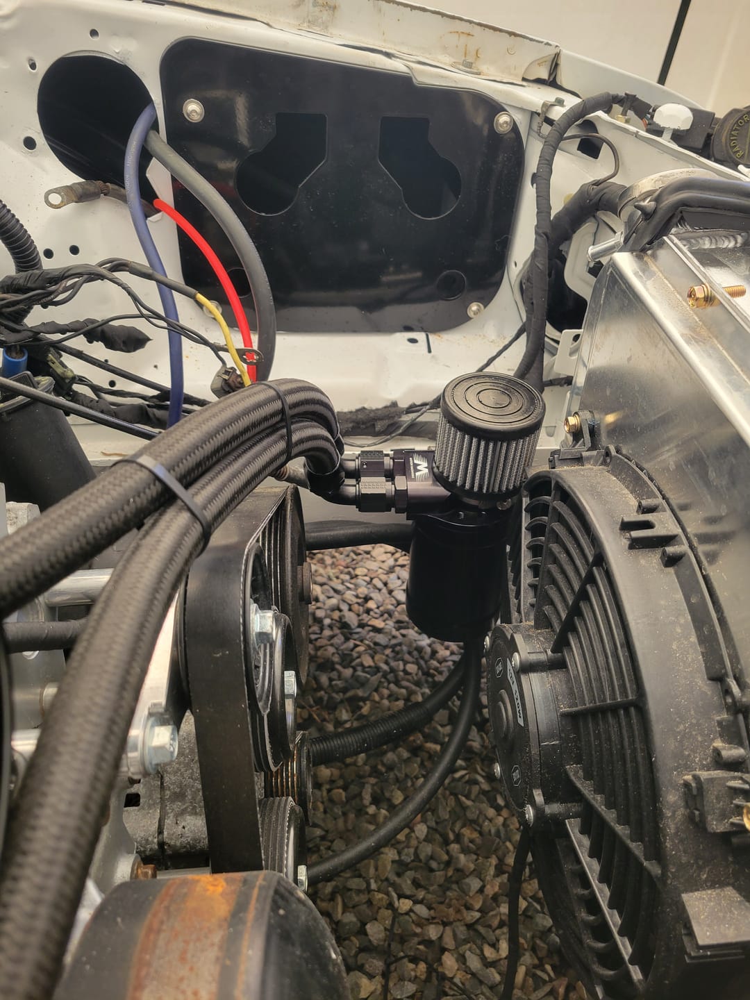 Customer photo review of Motion Raceworks Catch Can Kit for Billet Valve Covers 32-100MRW