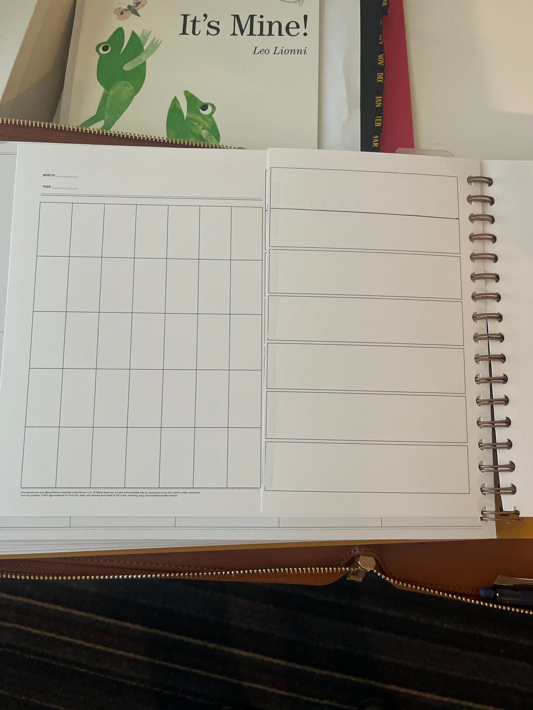 Customer photo review of Monthly + Weekly Task Undated Printable