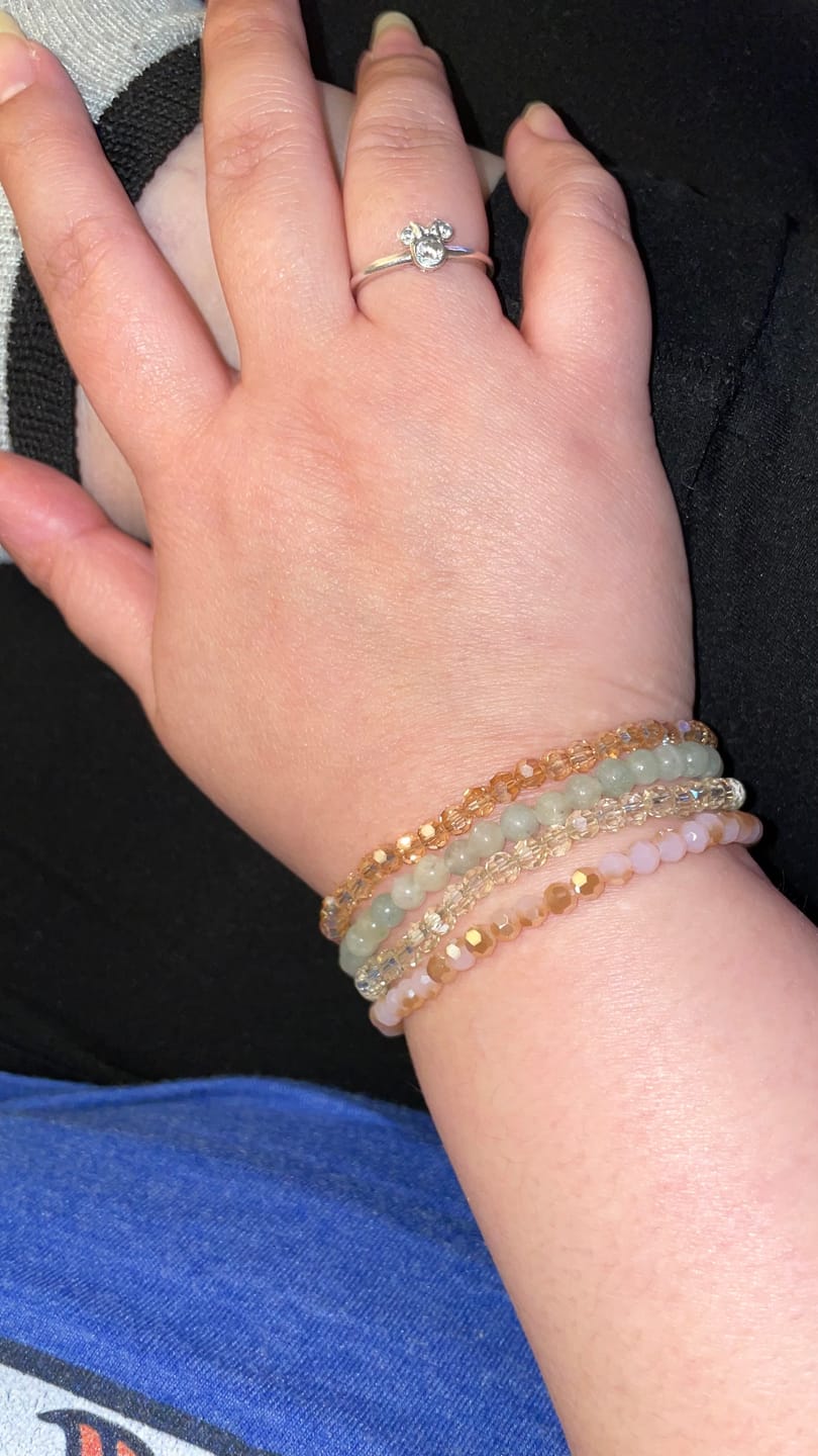 Customer photo review of CHAMPAGNE CRYSTAL- ACCENT BRACELET
